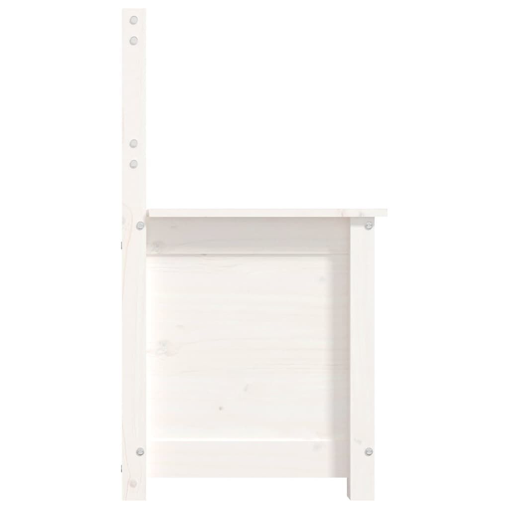 vidaXL Bench White 80x41x77 cm Solid Wood Pine