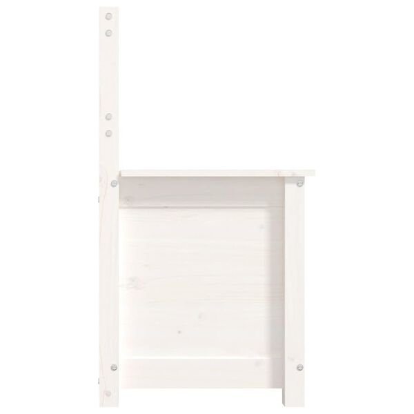 vidaXL Bench White 80x41x77 cm Solid Wood Pine