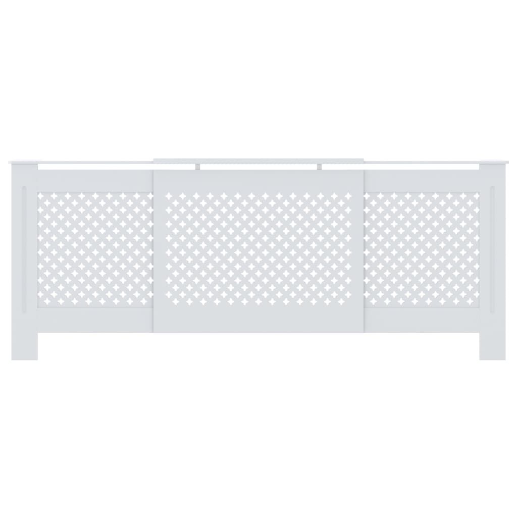 vidaXL MDF Radiator Cover White 205 cm