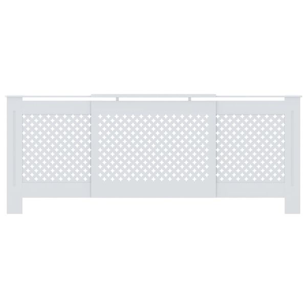 vidaXL MDF Radiator Cover White 205 cm