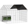 vidaXL Rabbit Cage Silver 100 x 78 x 78 cm Galvanised Steel
