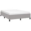 vidaXL Bed Frame without Mattress Light Grey 137x190 cm Full Fabric