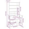 vidaXL Highboard HAMAR Solid Wood Pine Light Grey