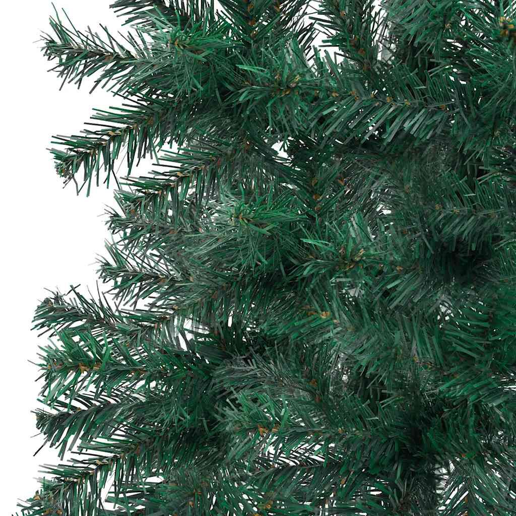 vidaXL Corner Artificial Christmas Tree LEDs&Ball Set Green 150 cm PVC