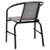 vidaXL Garden Chairs 2 pcs Plastic Rattan and Steel 110 kg