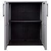 vidaXL Garden Storage Cabinet Grey and Black 68x37x84 cm PP