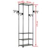 vidaXL Clothes Rack Steel and Non-woven Fabric 55x28.5x175 cm Black