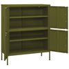 vidaXL Storage Cabinet Olive Green 80x35x101.5 cm Steel
