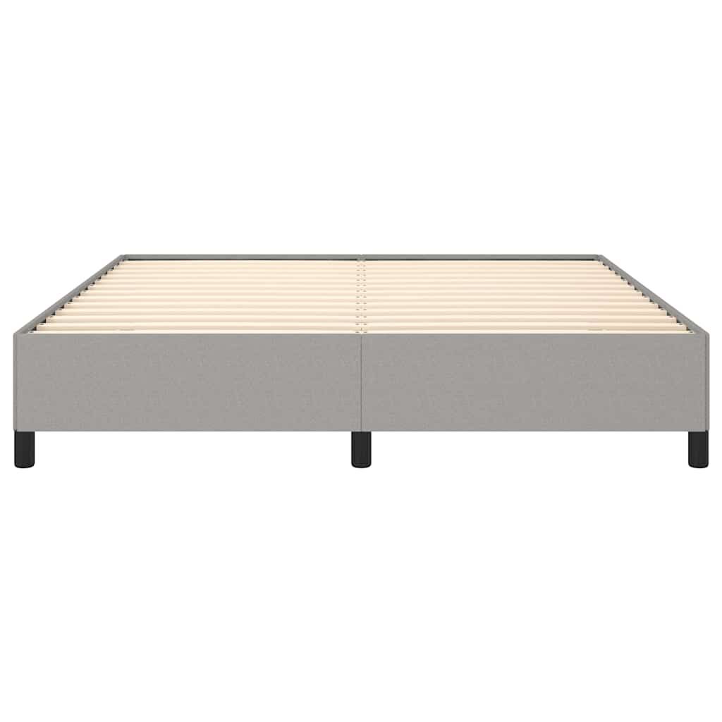 vidaXL Bed Frame without Mattress Light Grey 193x203 cm King Fabric