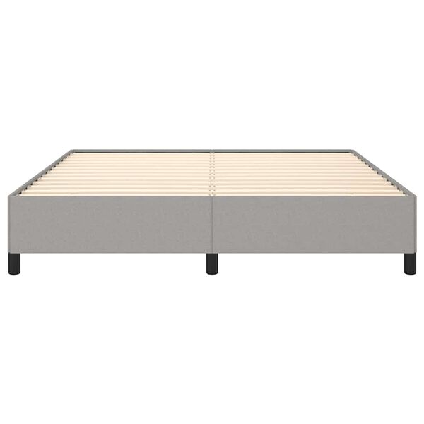 vidaXL Bed Frame without Mattress Light Grey 193x203 cm King Fabric