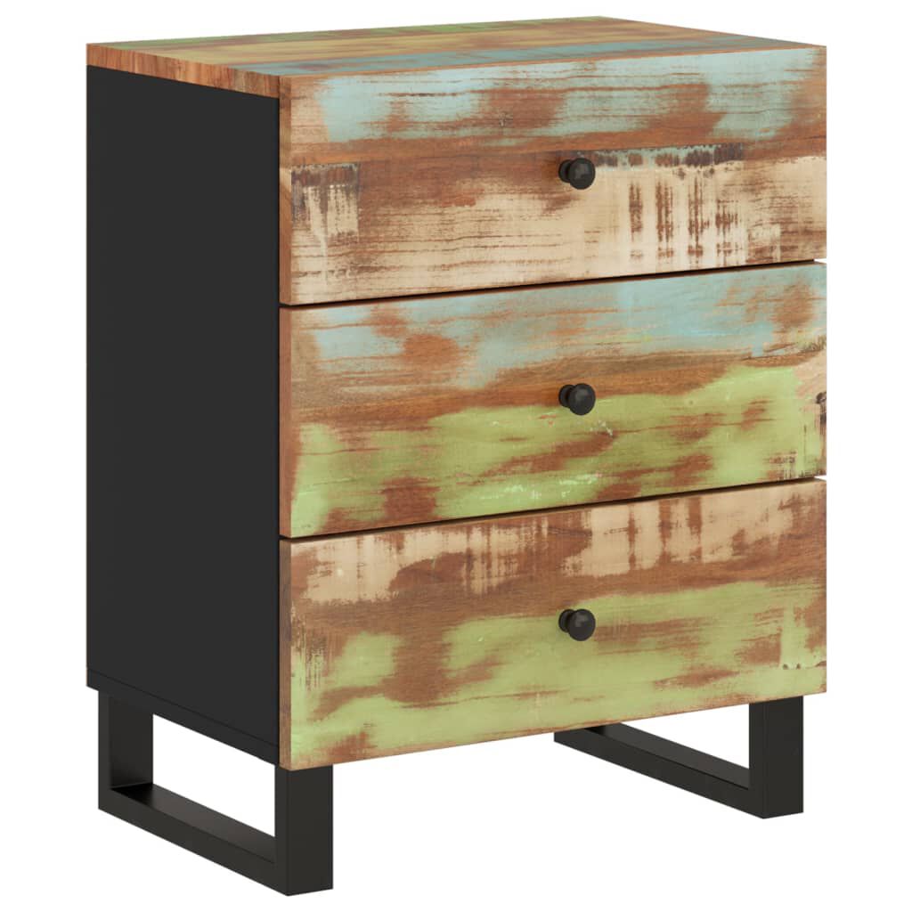 vidaXL Bedside Cabinet 50x33x62cm Solid Wood Reclaimed&Engineered Wood