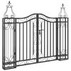 vidaXL Garden Gate Black 121x8x100 cm Wrought Iron