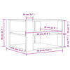vidaXL Coffee Table White 59.5x59.5x40 cm Engineered Wood