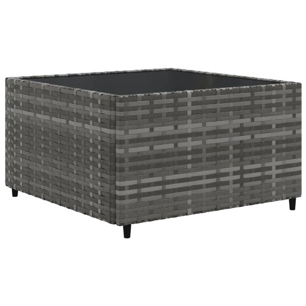 vidaXL 9 Piece Garden Lounge Set with Cushions Grey Poly Rattan