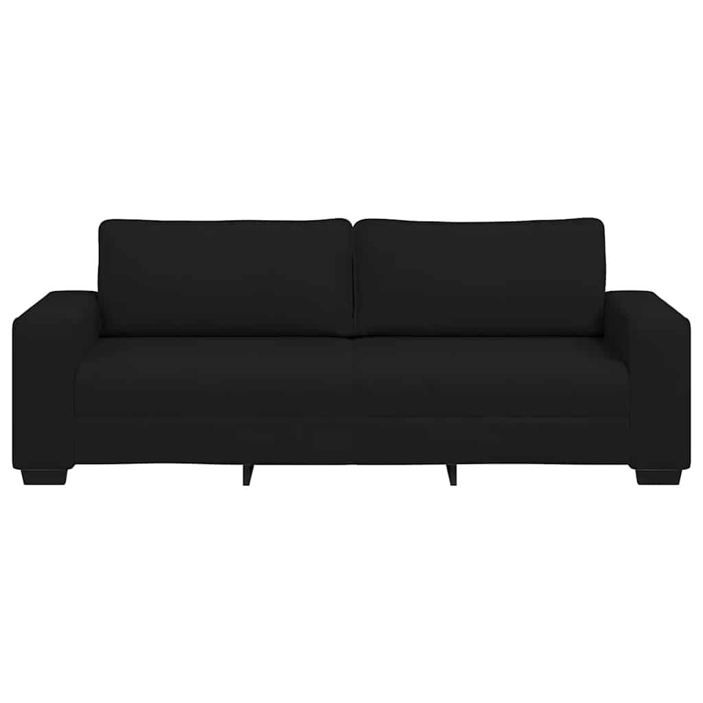 vidaXL 3-Seater Sofa Black 180 cm Fabric