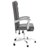 vidaXL Reclining Office Chair Grey Faux Leather