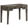 vidaXL Desk Black 110x50x75 cm Solid Mango Wood