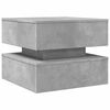 vidaXL Coffee Table with LED Lights Concrete Grey 50x50x40 cm