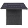 vidaXL Garden Dining Table Black 200x100x74 cm Glass and Poly Rattan