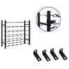 vidaXL Wine Rack for 36 Bottles Black Iron