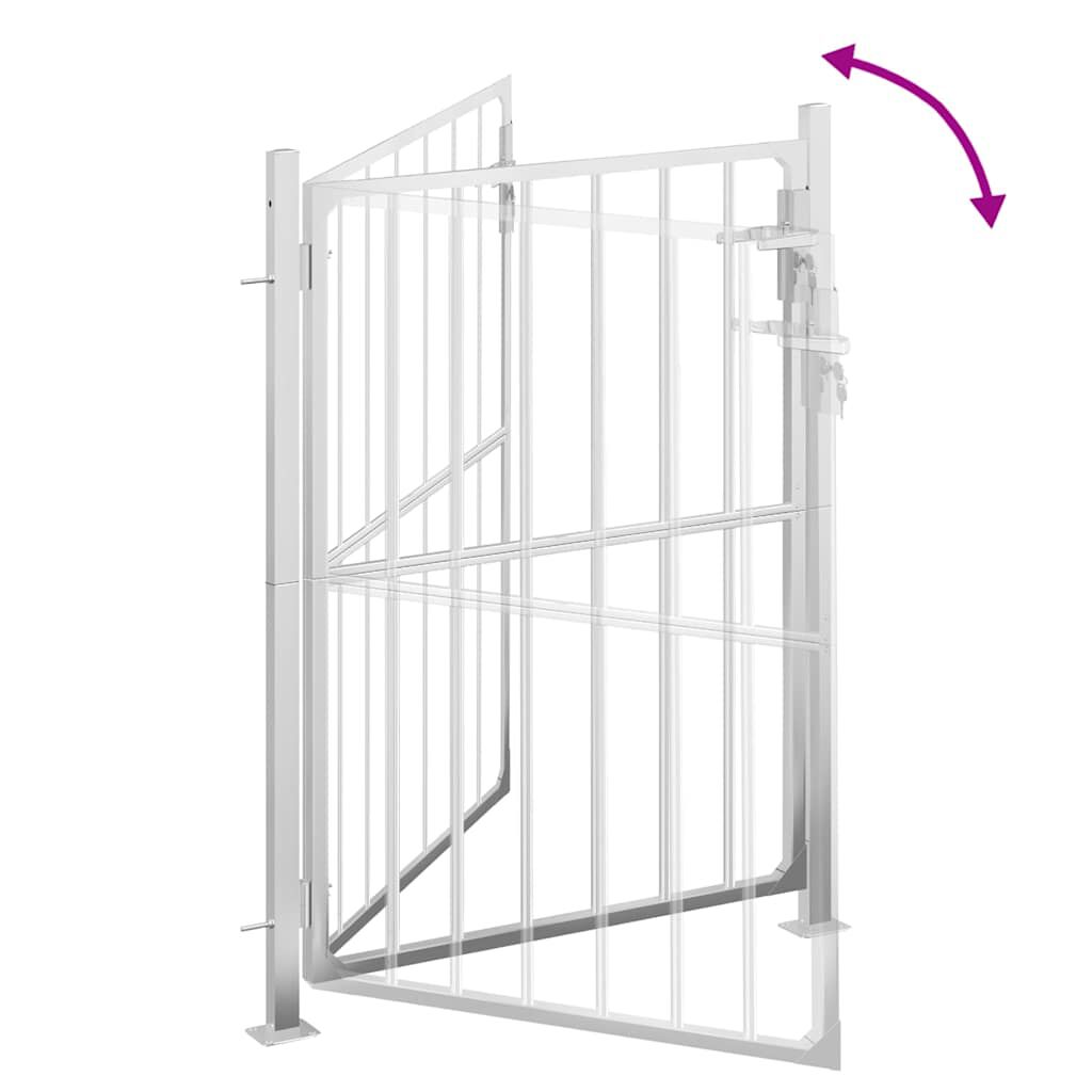 vidaXL Garden Gate 85x145 cm Stainless Steel