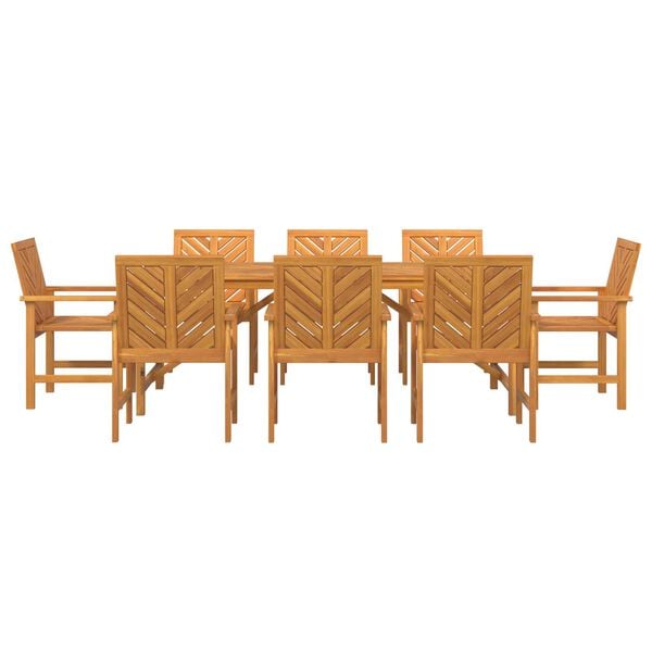 vidaXL 7 Piece Garden Dining Set Solid Wood Acacia