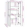 vidaXL Highboard HAMAR Solid Wood Pine Light Grey