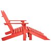 vidaXL 2-Seater Garden Adirondack Chair&Ottoman Fir Wood Red