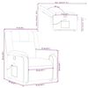 vidaXL Stand up Massage Recliner Chair Cream Fabric