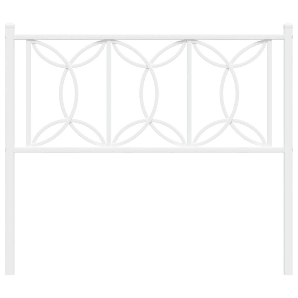 vidaXL Metal Headboard White 100 cm