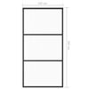 vidaXL Sliding Door ESG Glass and Aluminium 102x205 cm Black