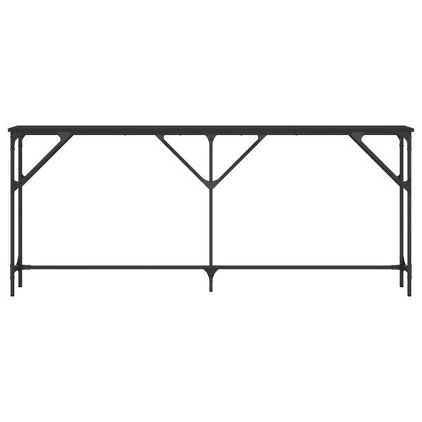 vidaXL Console Table Black 180x23x75 cm Engineered Wood
