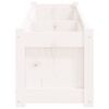 vidaXL Garden Planter White 180x31x31 cm Solid Wood Pine