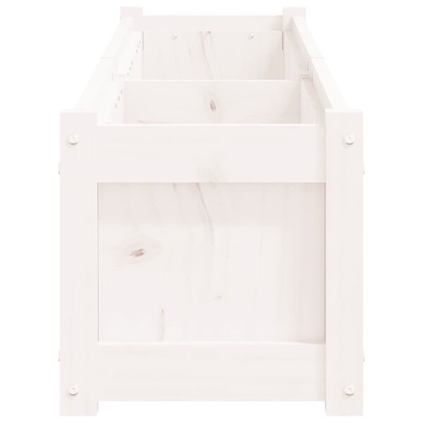 vidaXL Garden Planter White 180x31x31 cm Solid Wood Pine