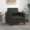 vidaXL Sofa Chair Black 60 cm Faux Leather