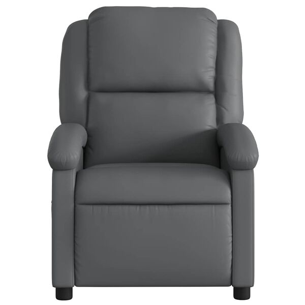 vidaXL Recliner Chair Grey Faux Leather