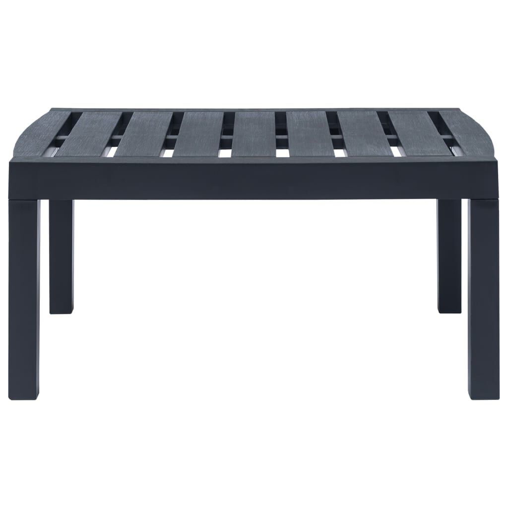 vidaXL 3 Piece Garden Lounge Set Plastic Anthracite