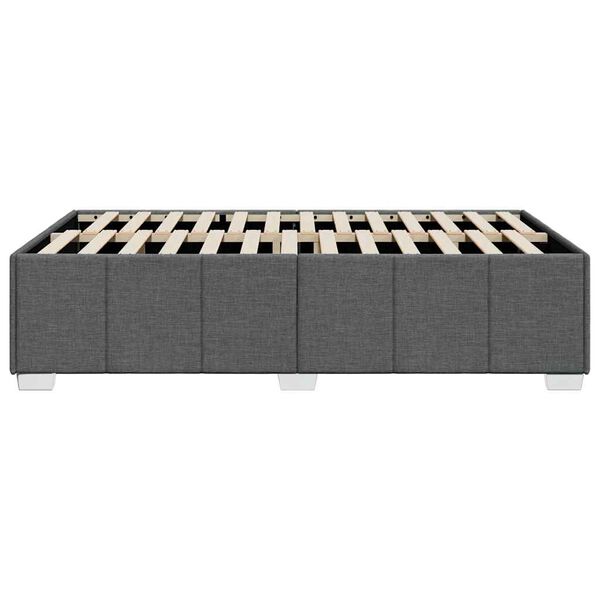 vidaXL Bed Frame without Mattress Dark Grey Full Fabric
