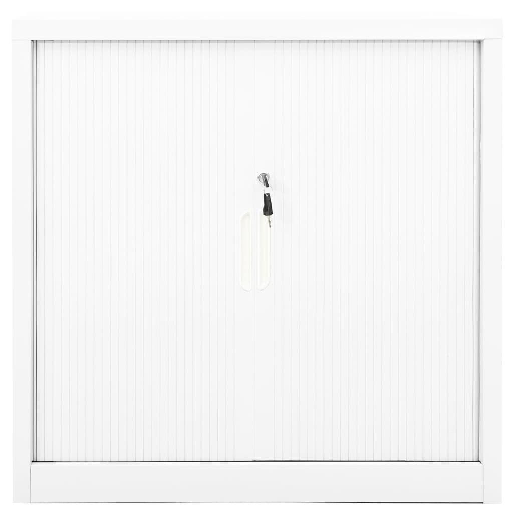 vidaXL Sliding Door Cabinet White 90x40x90 cm Steel