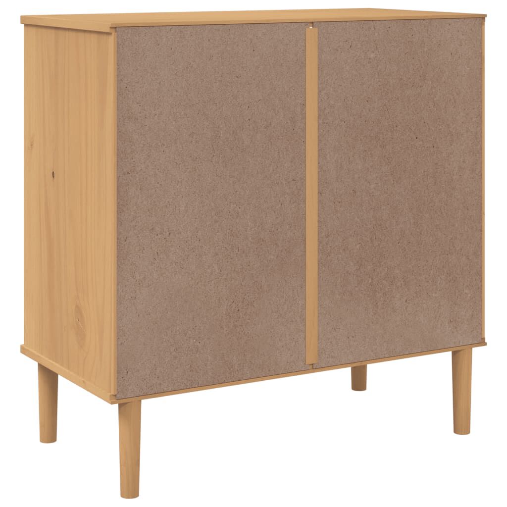 vidaXL Drawer Cabinet SENJA Rattan Look Brown 80x40x80 cm Solid Wood Pine