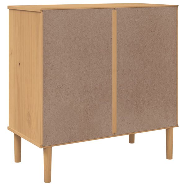vidaXL Drawer Cabinet SENJA Rattan Look Brown 80x40x80 cm Solid Wood Pine