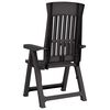 vidaXL Garden Reclining Chairs 2 pcs Anthracite PP