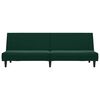 vidaXL 2-Seater Sofa Bed Dark Green Velvet