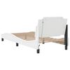 vidaXL Bed Frame with LED without Mattress "Zadar" White 100x190 cm