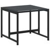vidaXL 9 Piece Garden Dining Set Black Textilene