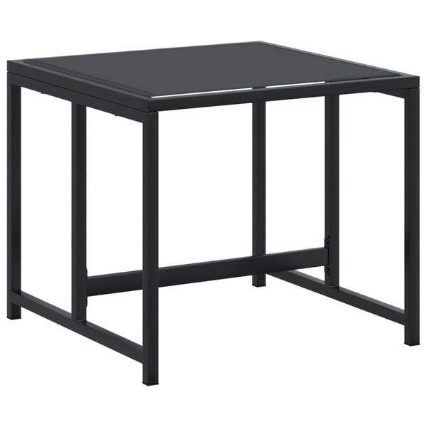 vidaXL 9 Piece Garden Dining Set Black Textilene
