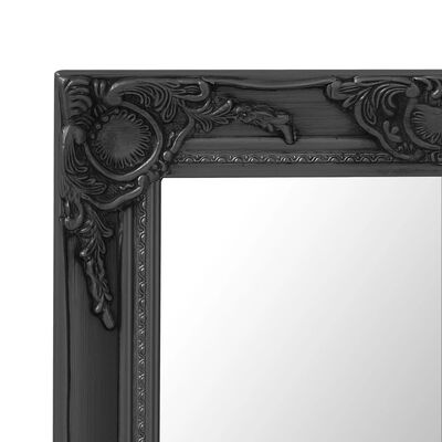 vidaXL Wall Mirror Baroque Style 50x40 cm Black