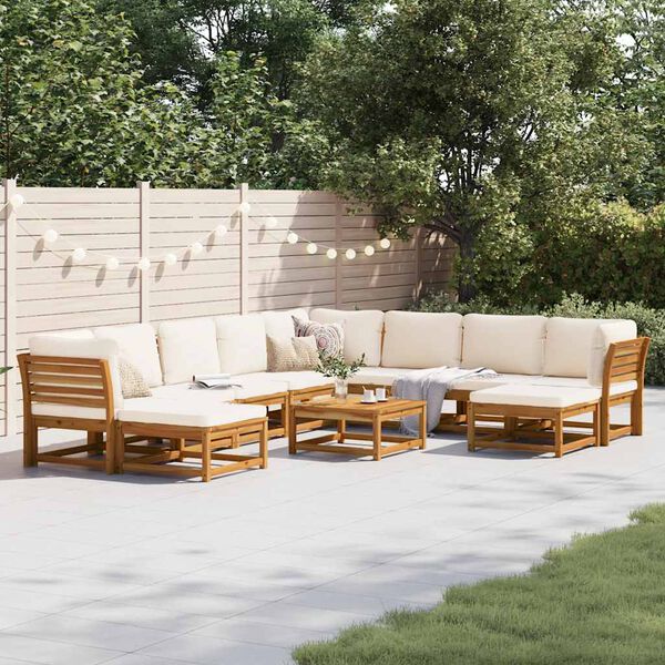 vidaXL 11 Piece Garden Lounge Set with Cushions Solid Wood Acacia