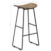 vidaXL Bar Chairs 2 pcs Reclaimed Teak