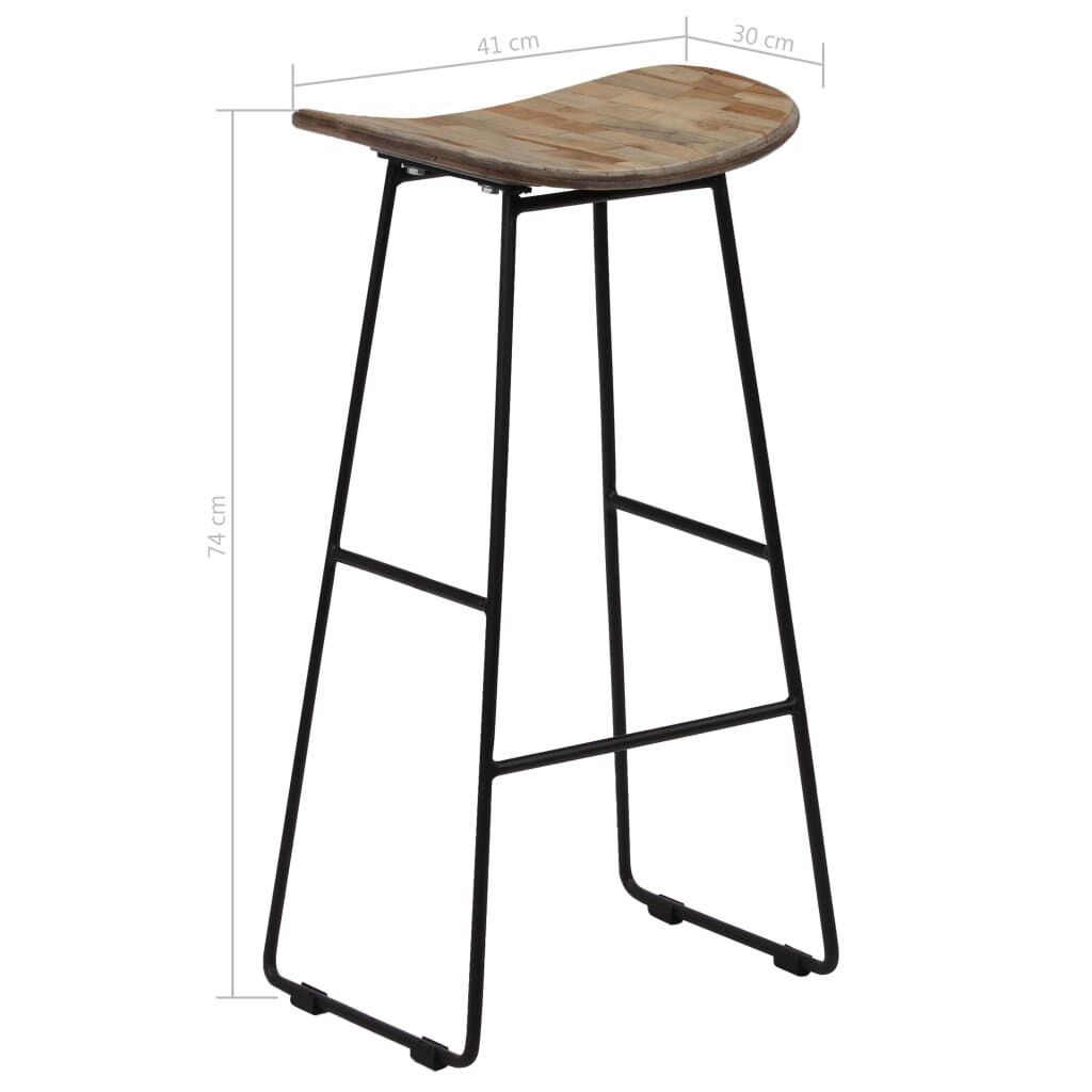 vidaXL Bar Chairs 2 pcs Reclaimed Teak